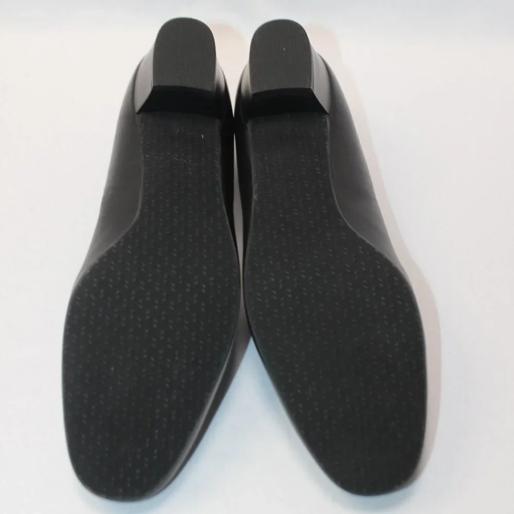 SAS Regina Black Leather Heels